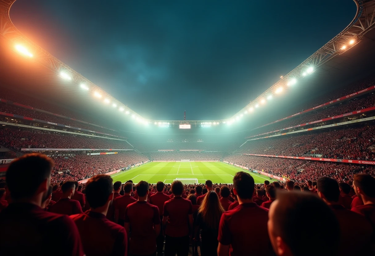 Bundesliga-Spiel bei Nacht