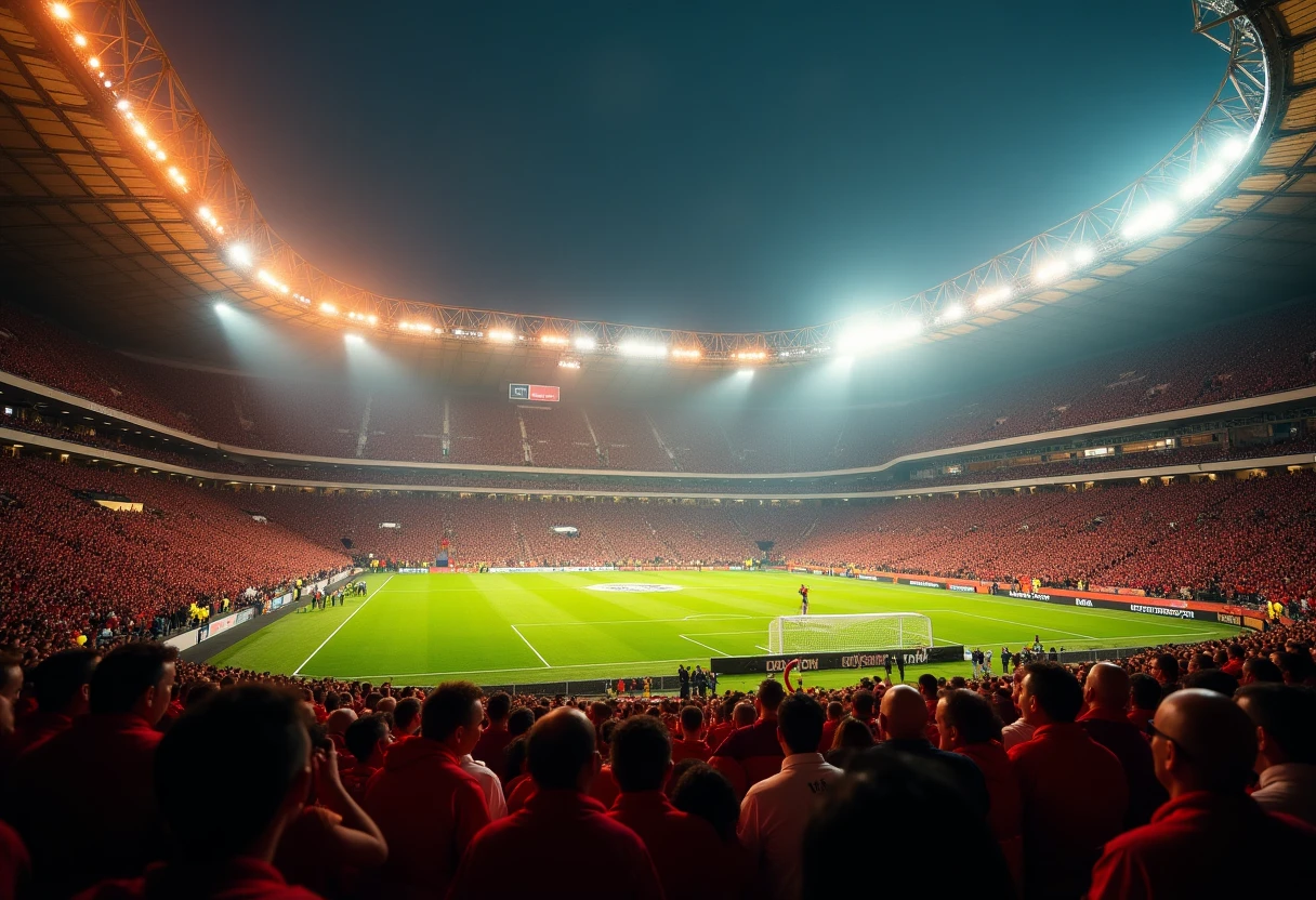 Ambiente de estadio durante la Copa Libertadores