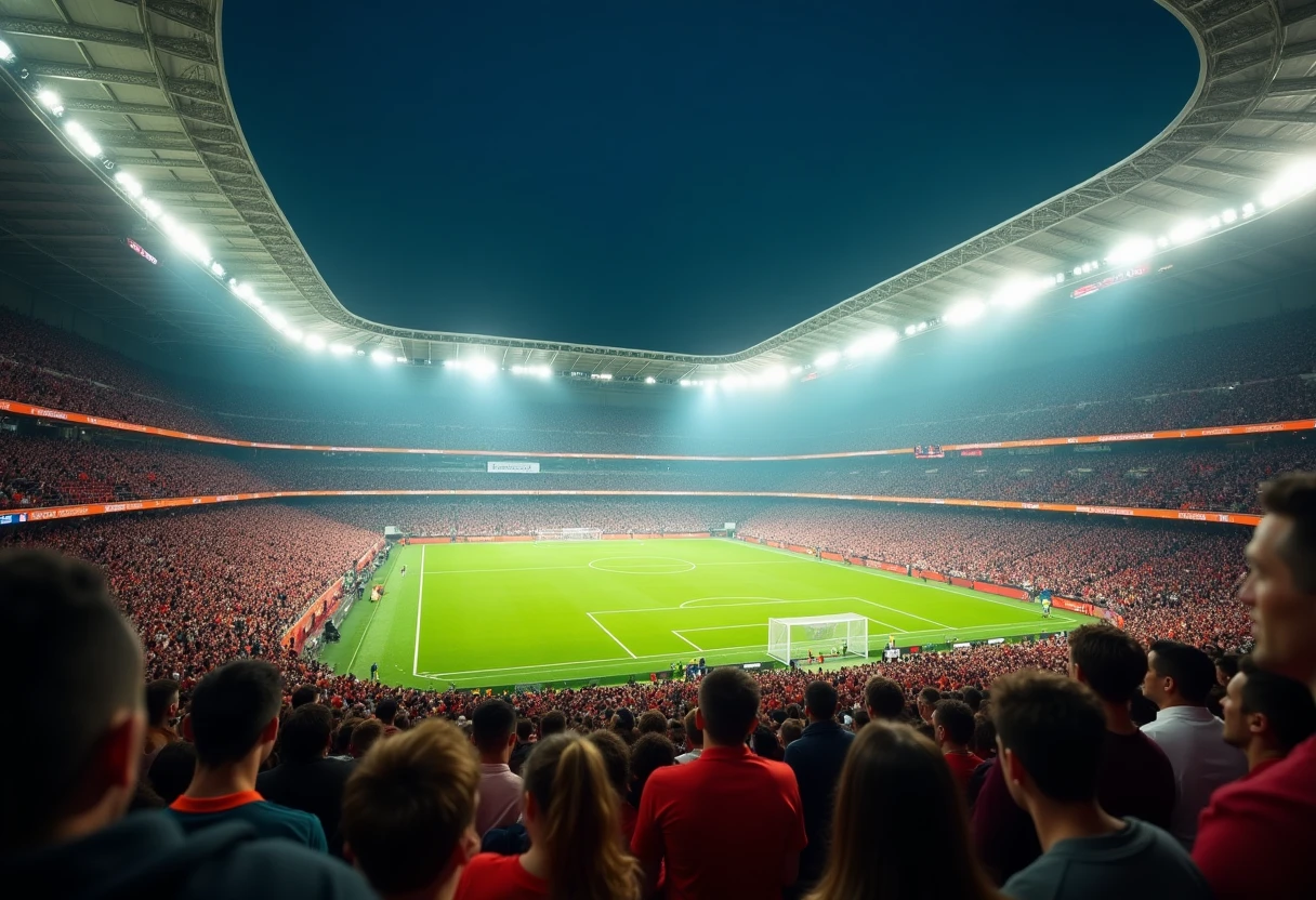 Vibrant World Cup stadium atmosphere