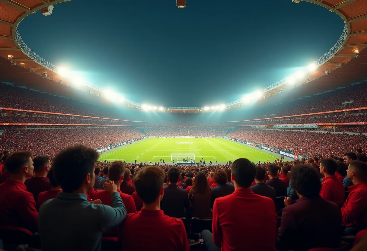 Estadio lleno de energía durante un partido del Mundial