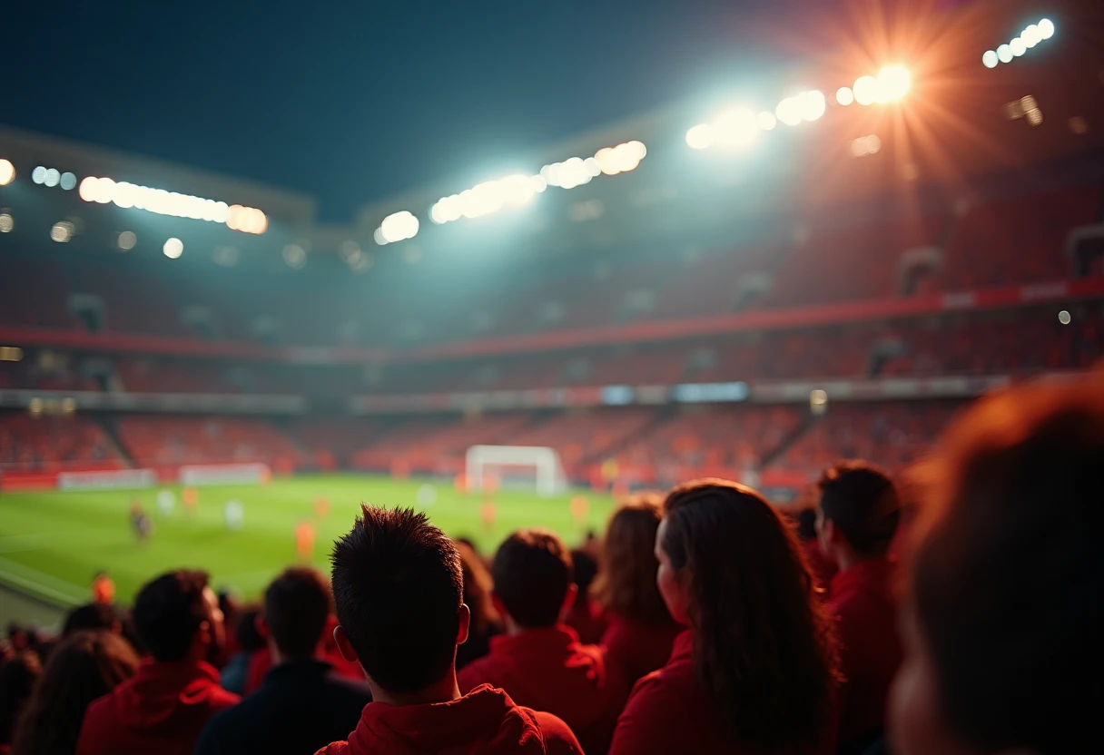 Aficionados animando en el estadio