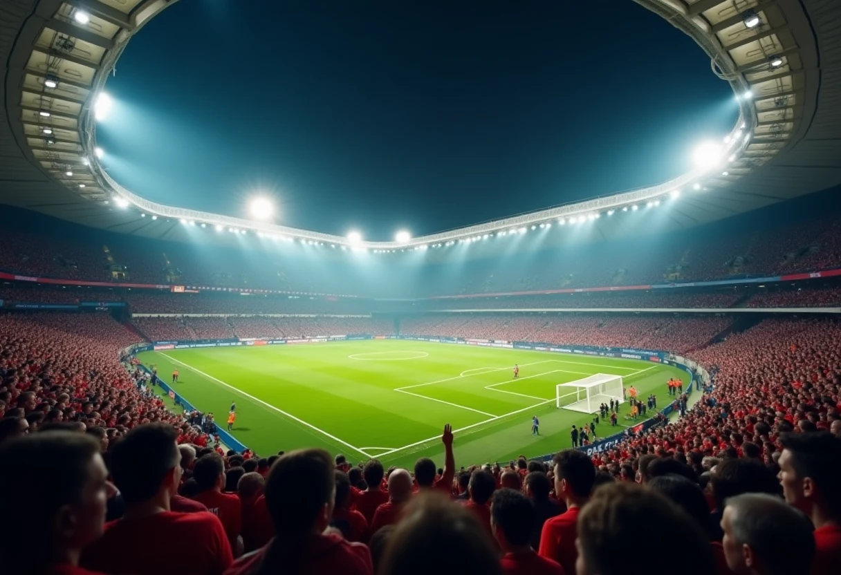 Futbol maçı stadyum atmosferi