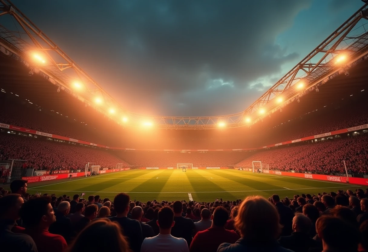 Stadion Ligue 1 z kibicami