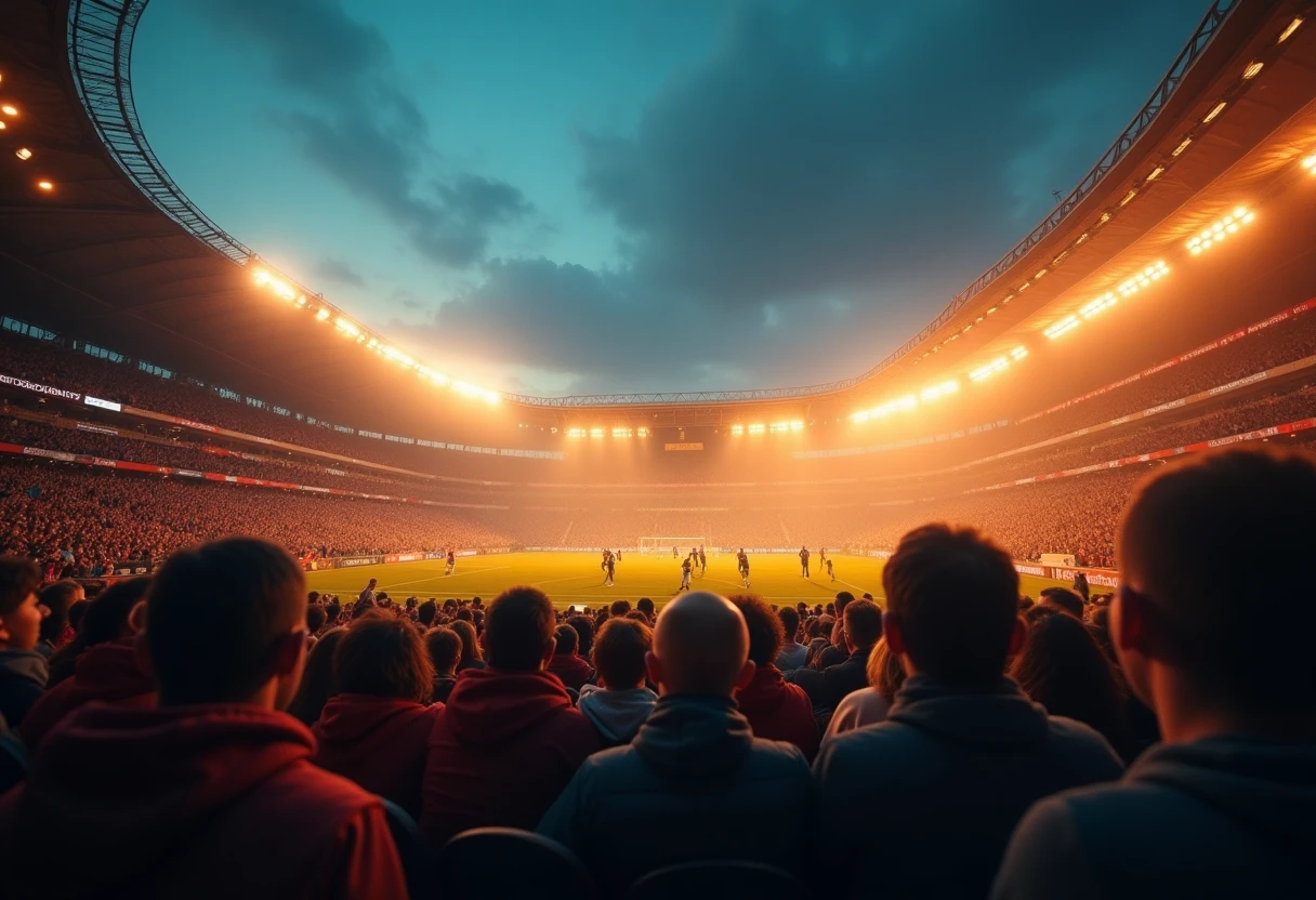 Spannende sfeer tijdens een voetbalwedstrijd