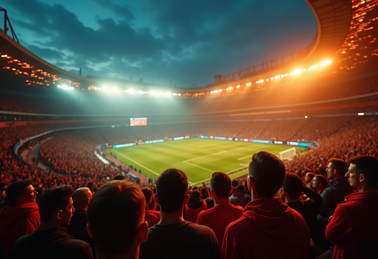 Estadio lleno de energía durante un partido de Bundesliga
