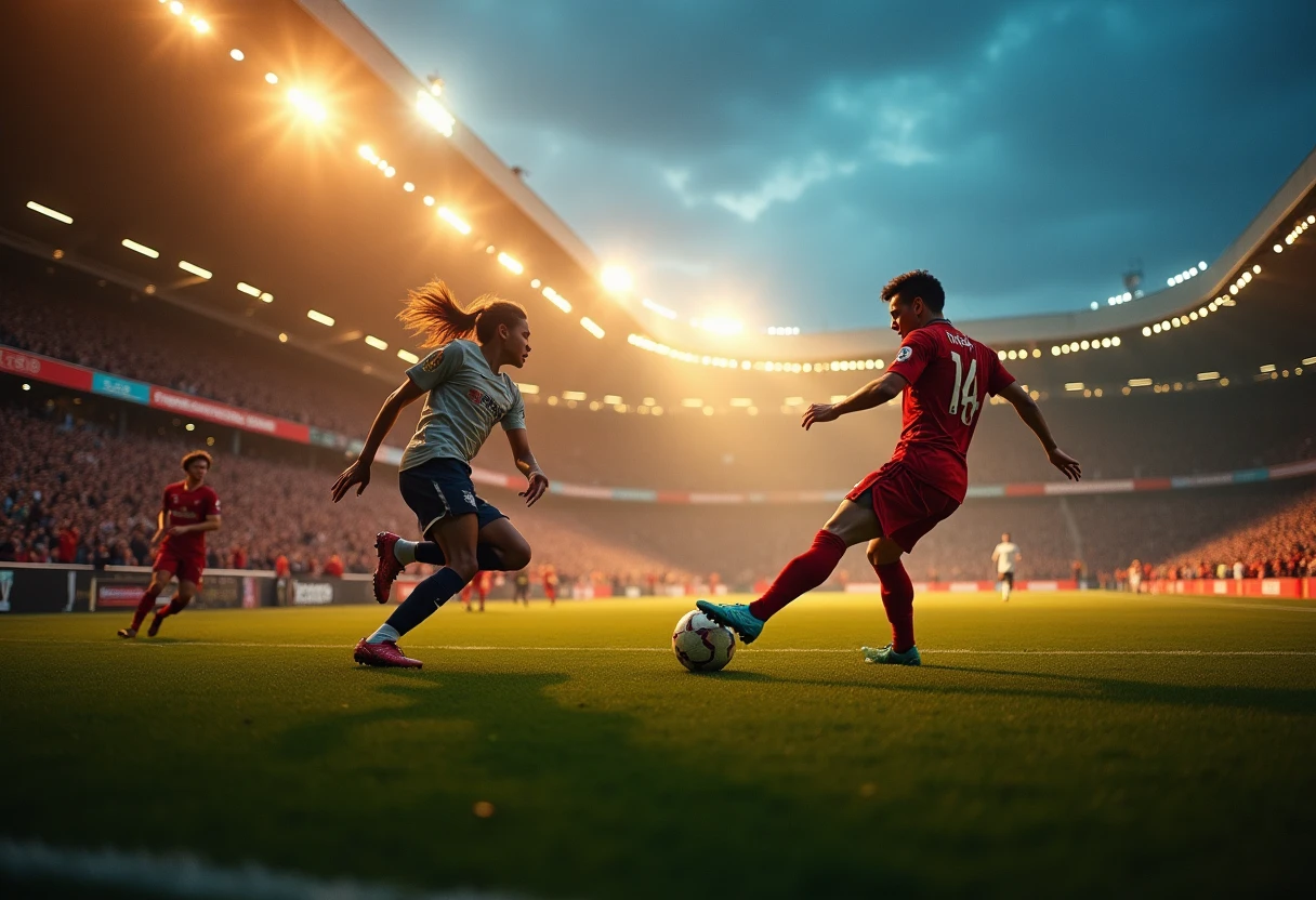 Gol spettacolare in una partita di calcio