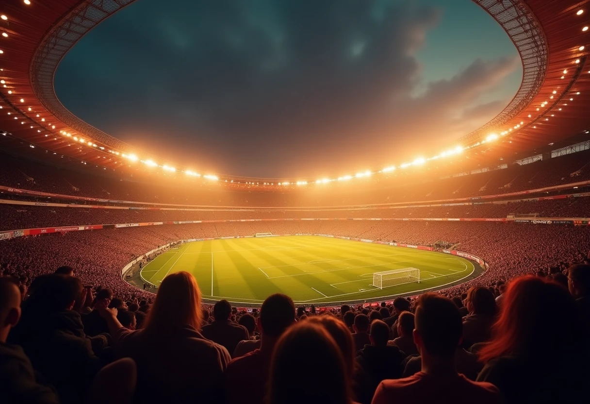 Pertandingan sepak bola malam hari