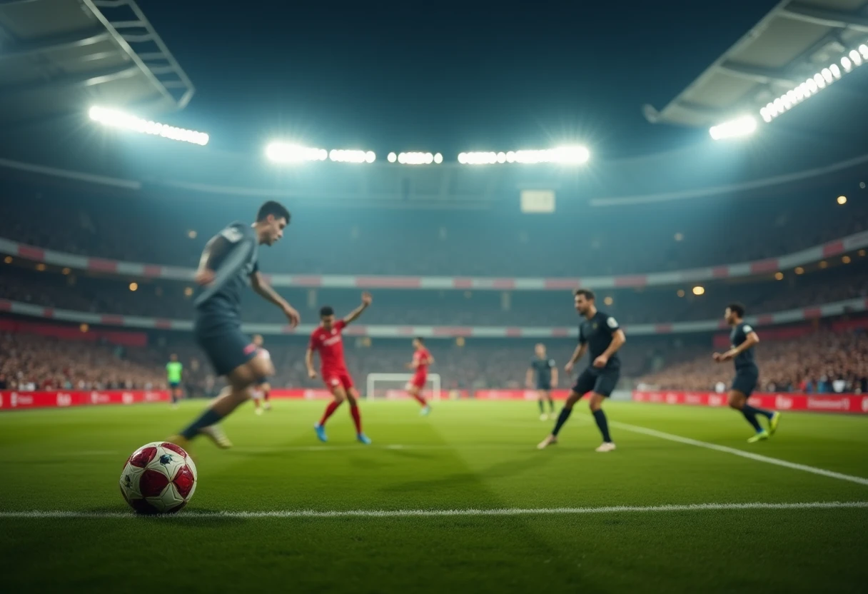 Acción intensa en el campo de fútbol