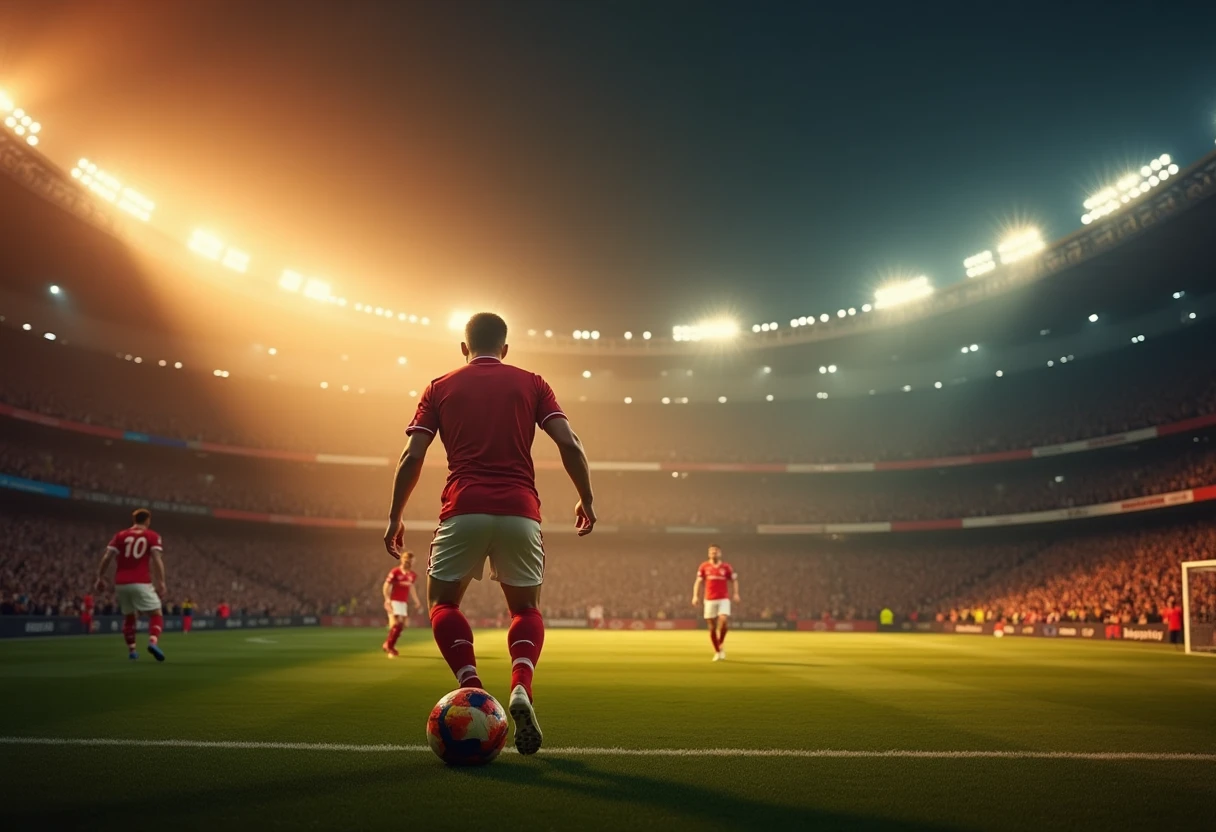 Spannendes Fußballspiel