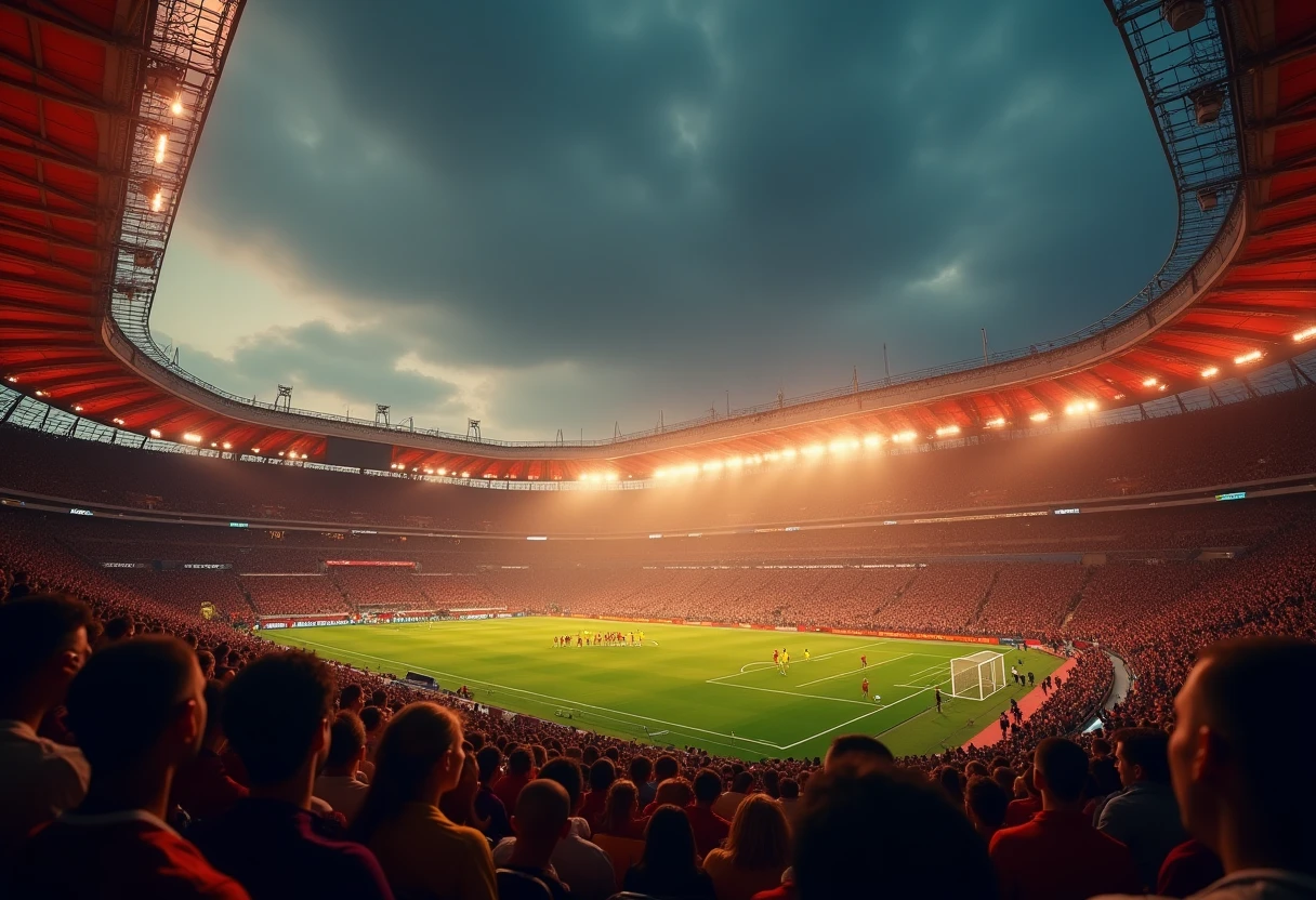 Stadium atmosphere during FIFA World Cup