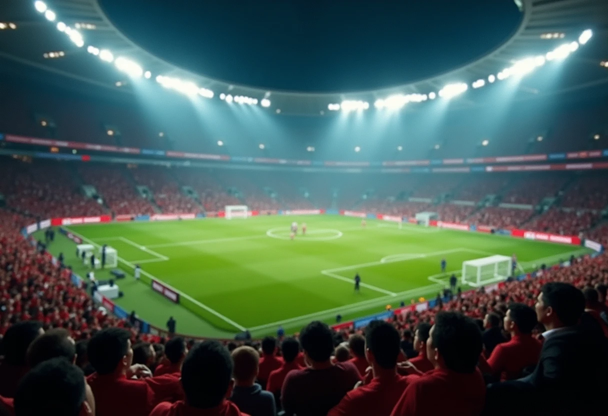 Perlawanan bola sepak malam yang menegangkan