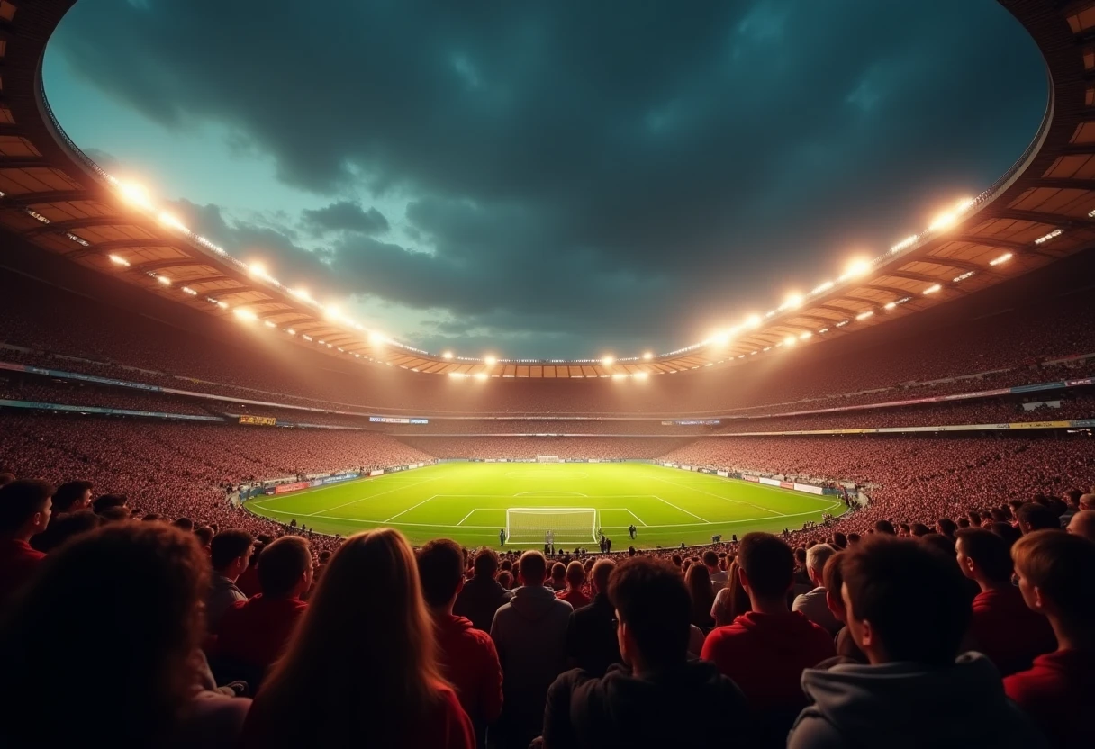 Stadionansicht bei Nacht