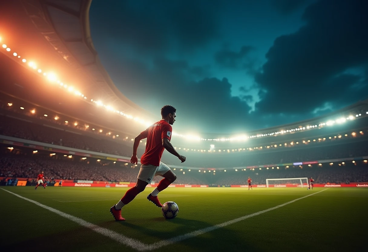 Dramatisches Fußballspiel